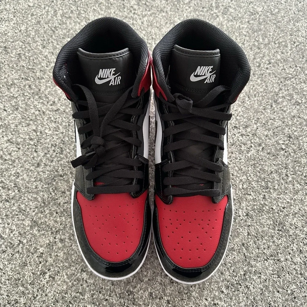Nike Air Jordan 1 Mid TD Football Cleats Mens 9.5 FJ6805-601 BRED Black Red
